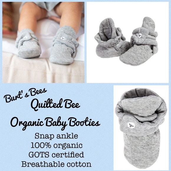 Burts Bees Cotton Booties 